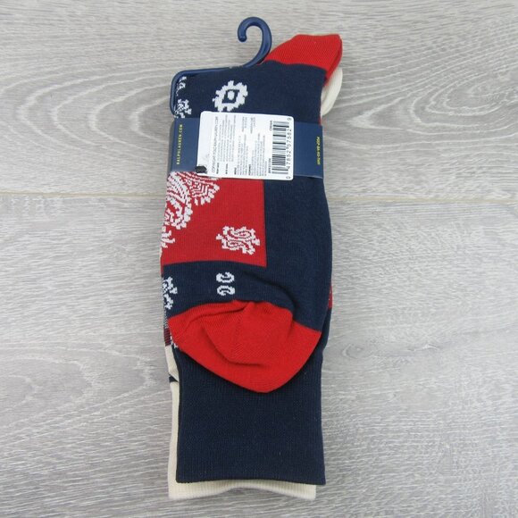 Polo Ralph Lauren Plaid & Bandana Slack Socks Men's Size 6-12.5 (2 PAIRS) NEW - Picture 12 of 13